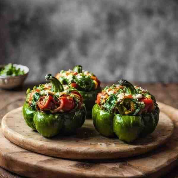 Болгарский перец фаршированный рисом и овощами